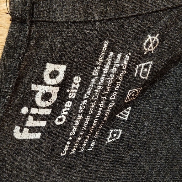 Frida Mom Delivery Nursing Gown Charcoal Gray Stretch Jersey Maternity One Size - Picture 12 of 12